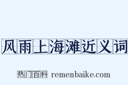 风雨上海滩近义词是什么意思的图片
